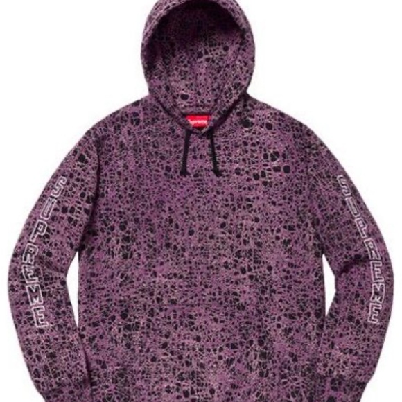 Supreme Marble Hooded Sweatshirt Purple - Picture 3 of 4